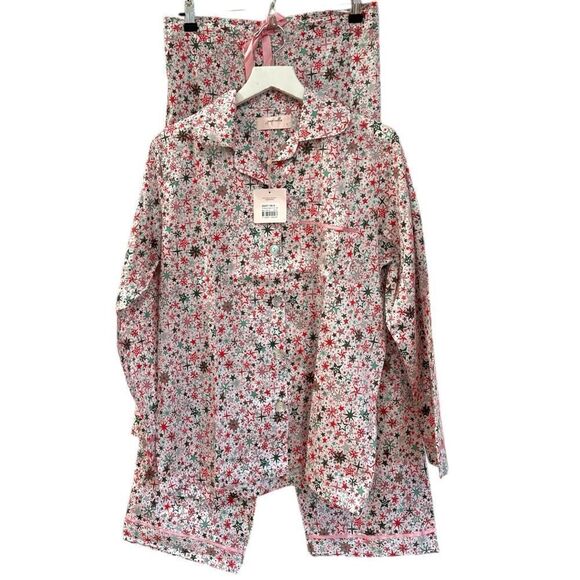 NWT Anthropologie Papinelle Christmas Stars in Berry Pink Size S - Picture 3 of 7